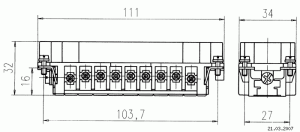 C146H; Stifteinsatz 16-polig; Schraubanschluss