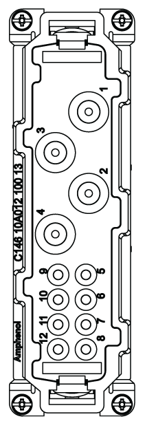 C146K; Stifteinsatz 12-polig; Schraubanschluss