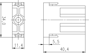 C146M; Buchsenmodul 1-polig; Crimp