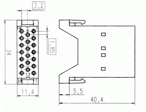 C146M; Female Module 20 Pole; Crimp