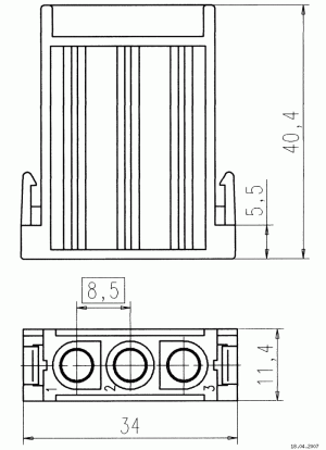 C146M; Buchsenmodul 3-polig; Crimp
