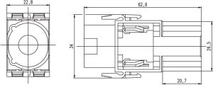 C146M; Male Module 1 Pole; Crimp