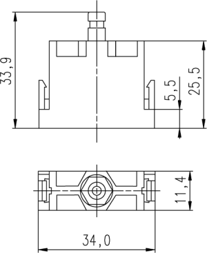 C146M; Stiftmodul 1-polig; Crimp