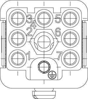 C146Q; Socket Insert 7 Pole; Crimp