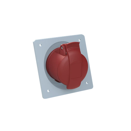 2CMA193235R1000 Amphenol Industrial, 2CMA1 IP44 punainen paneeliasennus 3P+N+E kulmikas teollisuuspistorasia, nimellisvirta 16A, 415 V