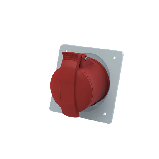 2CMA193283R1000 ABB Amphenol Industrial, helppo ja turvallinen IP44 punainen paneeliasennus 3P + N + E suorakulmainen teollisuuspistorasia, nimellisvirta 32A, 415