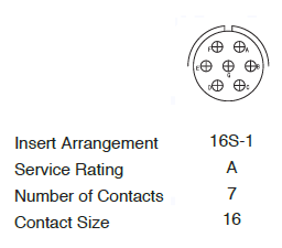 Straight plug, 7 socket contacts, contact size 16