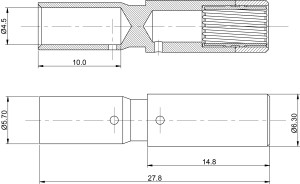 Buchsenkontakt gedreht 3,6 mm für 4,00-10,00mm²