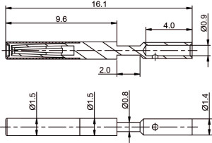 Buchsenkontakt; 0,7mm; 0,1-0,37mm²; vergoldet; 500 im Beutel