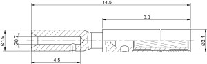 Buchsenkontakt; 1mm; 0,1-0,25mm²; vergoldet; 500 im Beutel