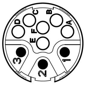 Female Plug; without Backshell; Checkmate; 3+6 Pin; IP67