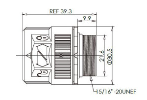 Female Plug; without Backshell; Checkmate; 3+6 Pin; IP67