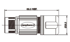 Male Coupling Plug; Threaded; 4+5 Pin; 7-11mm; IP67